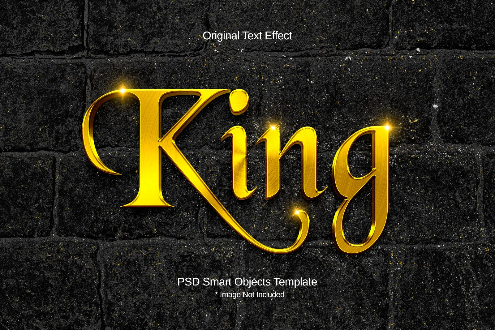 Luxury 3D Golden Text Effect PSD Template (preview 2 of 2)
