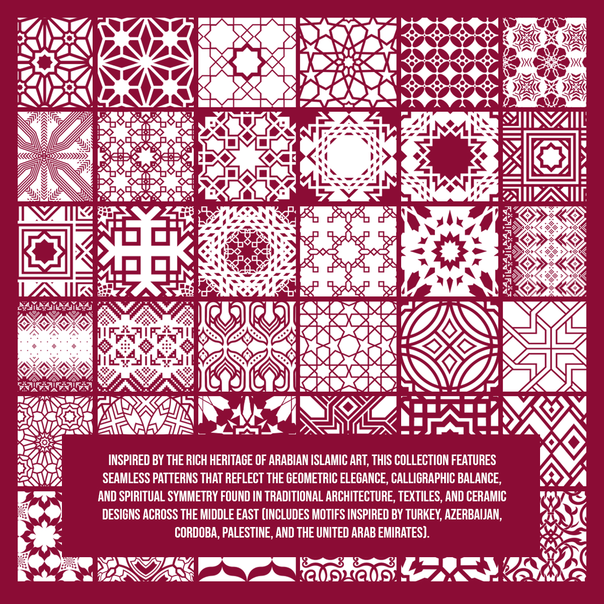 50 Traditional Islamic Seamless Patterns Vol. 03 (preview 2 of 3)
