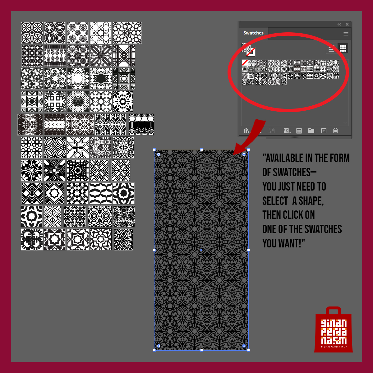 50 Traditional Islamic Seamless Patterns Vol. 03 (preview 3 of 3)