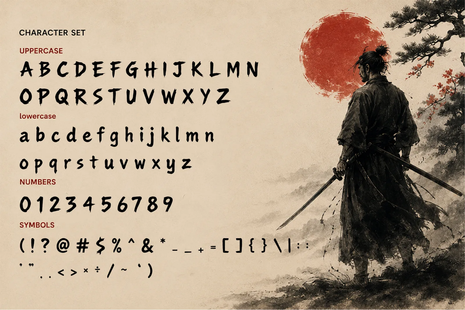 Bushido Spirit – Japanese Brush Display Font (preview 4 of 5)
