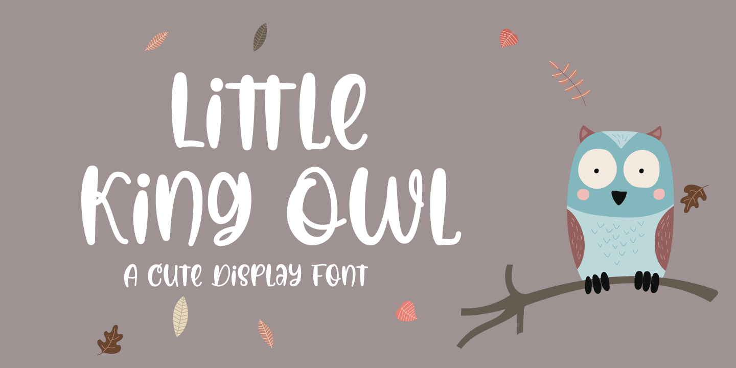 Little King Owl Font Cute (preview 2 of 5)