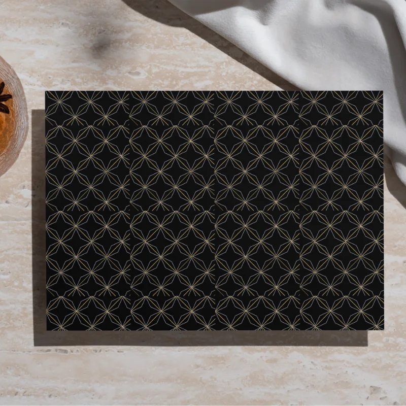 Black & Gold Geometric Seamless Pattern (preview 4 of 4)