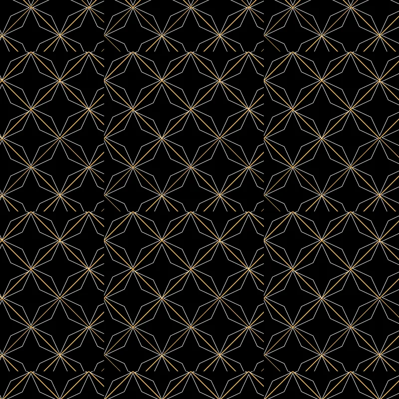Black & Gold Geometric Seamless Pattern (preview 2 of 4)